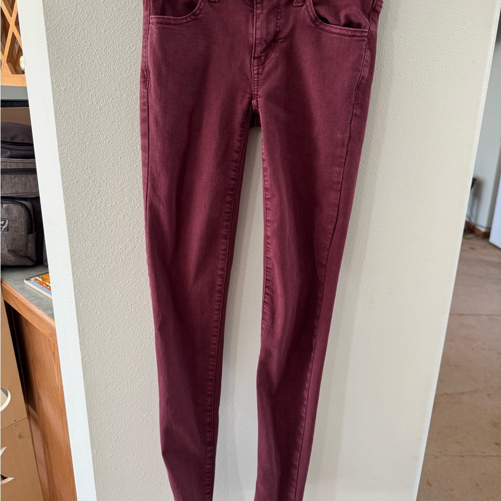 Women's Burgundy Jeans